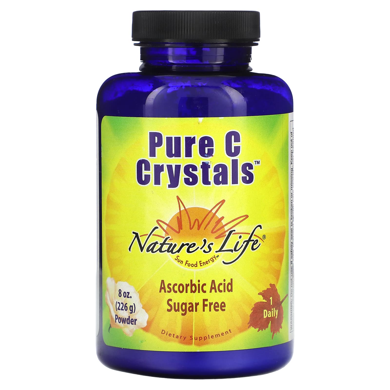 Nature’s Life, C Crystals Pure Unflavored 5000 mg, 8 Oz UPC 040647005099 | HiLife Vitamins